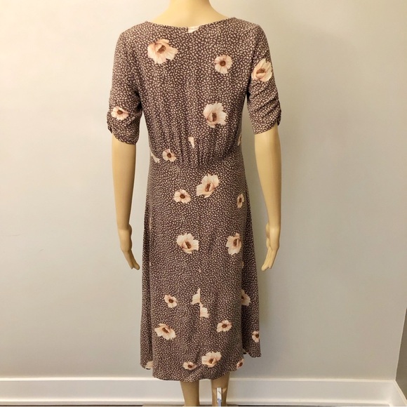 H&M Boho Feminine Cottagecore Tan Earthy Button Down Summer Festival Maxi Dress. - Picture 12 of 13
